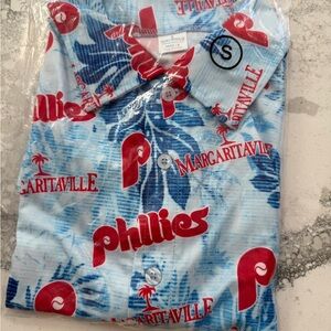 Margaritaville Blue and Red Tropical Men's Shirt